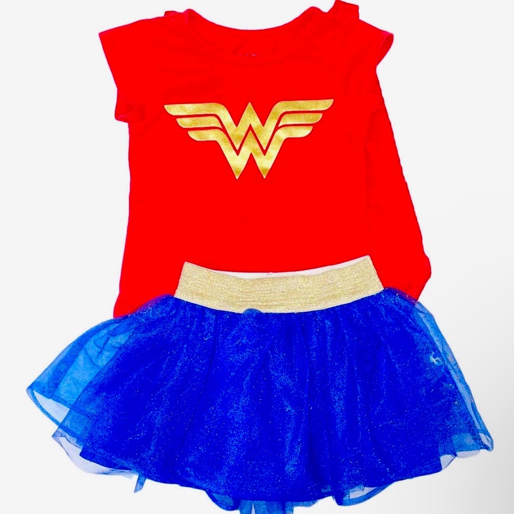 3T Girls Superhero Wonder Woman Outfit with Cape
